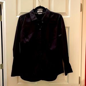 Express Slim Fit Blouse, Black, Size L